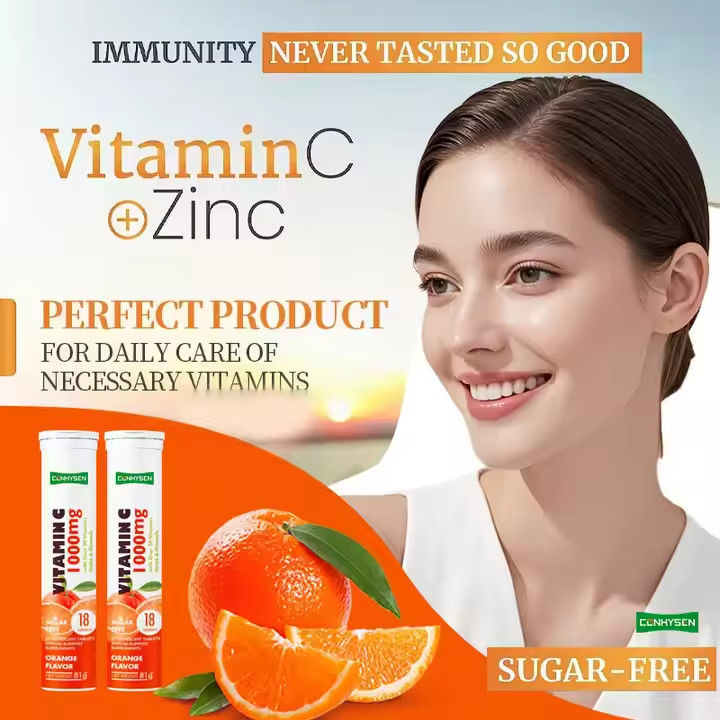 OEM ODM วิตามินซี แผ่นกระเทียม 1000mg มากกว่า 20 วิตามิน สมุนไพร แร่ธาตุ การสนับสนุนภูมิคุ้มกัน