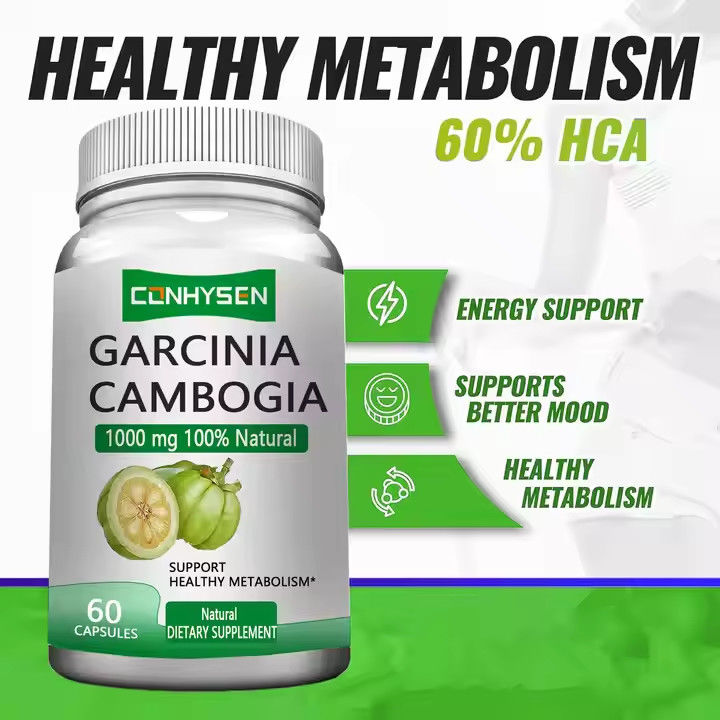 การลดไขมัน การลดน้ําหนัก แคปซูล Garcinia Cambogia สําหรับการผลิตสารเผาผลาญ