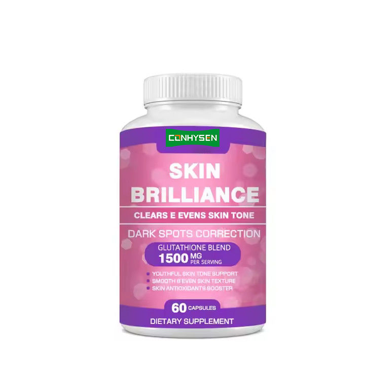 แคปซูล Skin Brilliance สําหรับการทําสีขาว สนับสนุน จุดด่างดํา อาหารเสริมดูแลผิว 60 แคปซูล