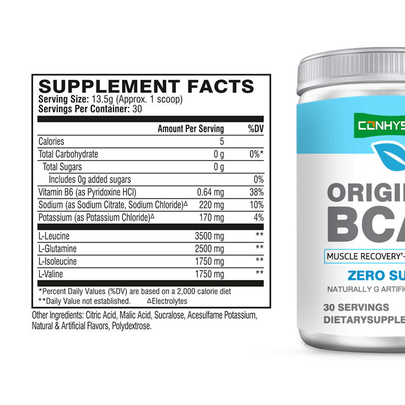 BCAA Powder รสหวานสําหรับการฟื้นฟูกล้ามเนื้อหลังการออกกําลังกาย วิตามิน B6 น้ําดื่มปูน