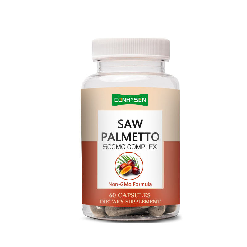 แคปซูลซอว์ปาลเมตโต Non GMO 500 มก. สนับสนุนความสมดุลของฮอร์โมน สุขภาพเส้นผม