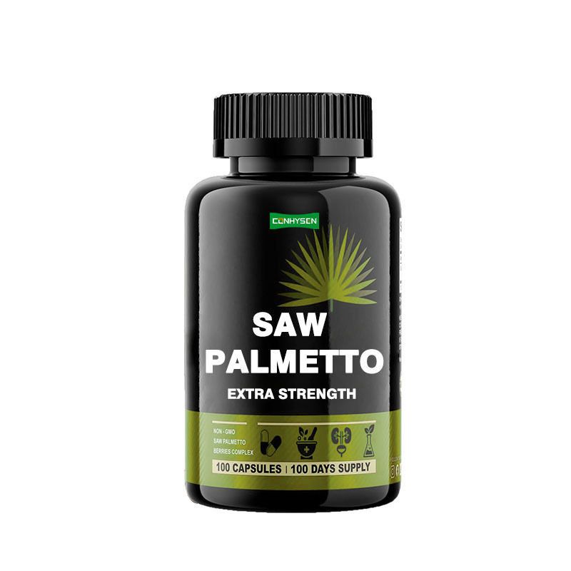ผู้ผลิตอาหารเสริม Saw Palmetto Capsules ความแข็งแรงเพิ่มเติมเพื่อลดการสูญเสียผมสนับสนุนการเติบโต