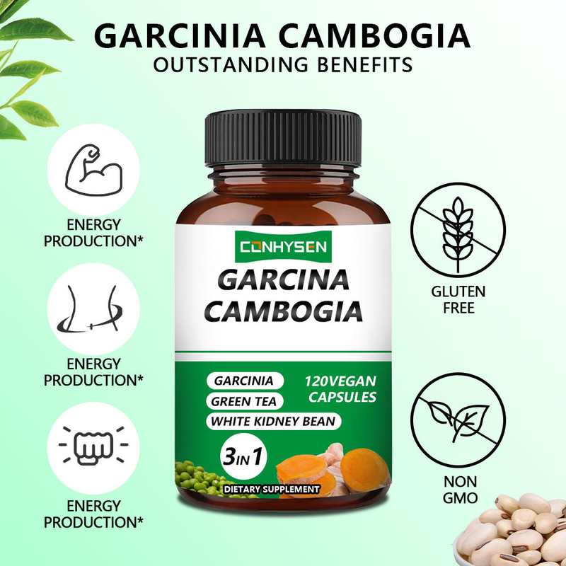 แคปซูล Garcinia Cambogia 3-in-1 ปรับแต่งเอง สนับสนุนความแข็งแรงด้วยถั่วขาว