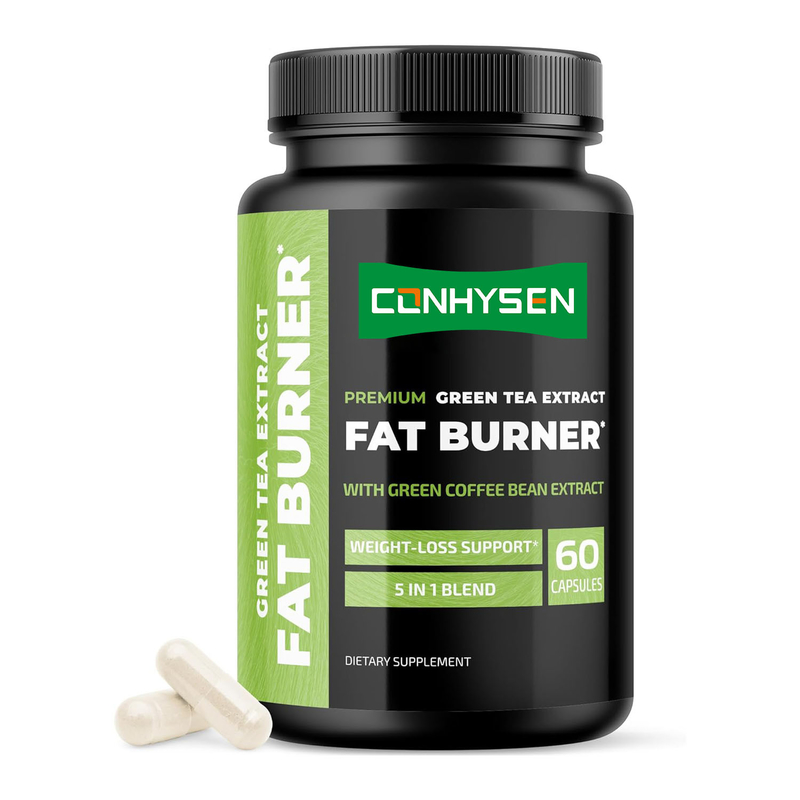 พรีเมียม 5 ใน 1 เครื่องเผาไขมันผสมกับสารสกัดจากชาเขียว Garcinia Cambogia Raspberry Ketones การสนับสนุนการลดน้ําหนักธรรมชาติ