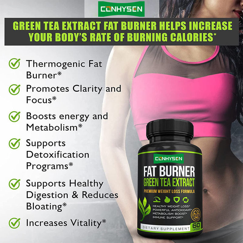 สารสกัดจากชาเขียวอินทรีย์ แคปซูลลดน้ําหนักด้วยถั่วกาแฟเขียว