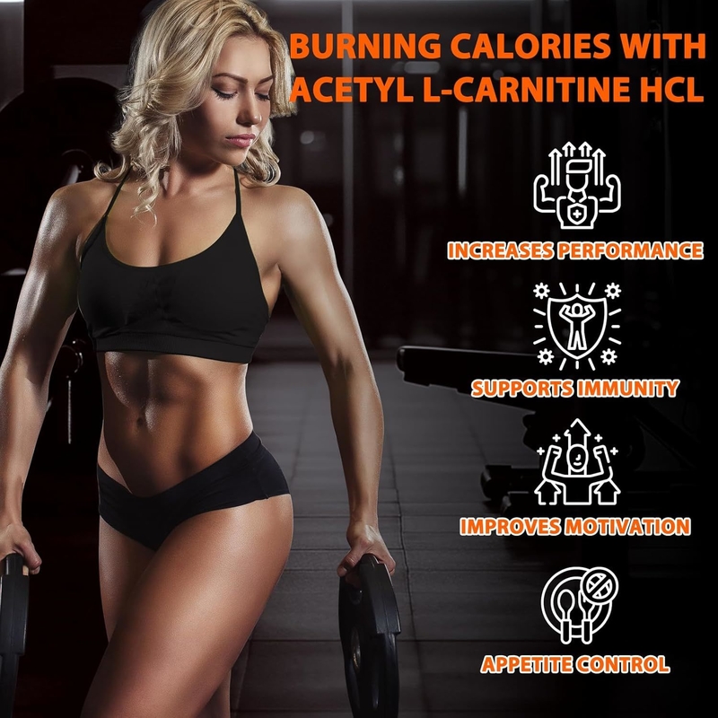 ผลิตภัณฑ์เผาผลาญไขมันขั้นสูงพร้อม Acetyl-L-Carnitine ช่วยเพิ่มการเผาผลาญพลังงาน ควบคุมความอยากอาหาร แคปซูลผัก