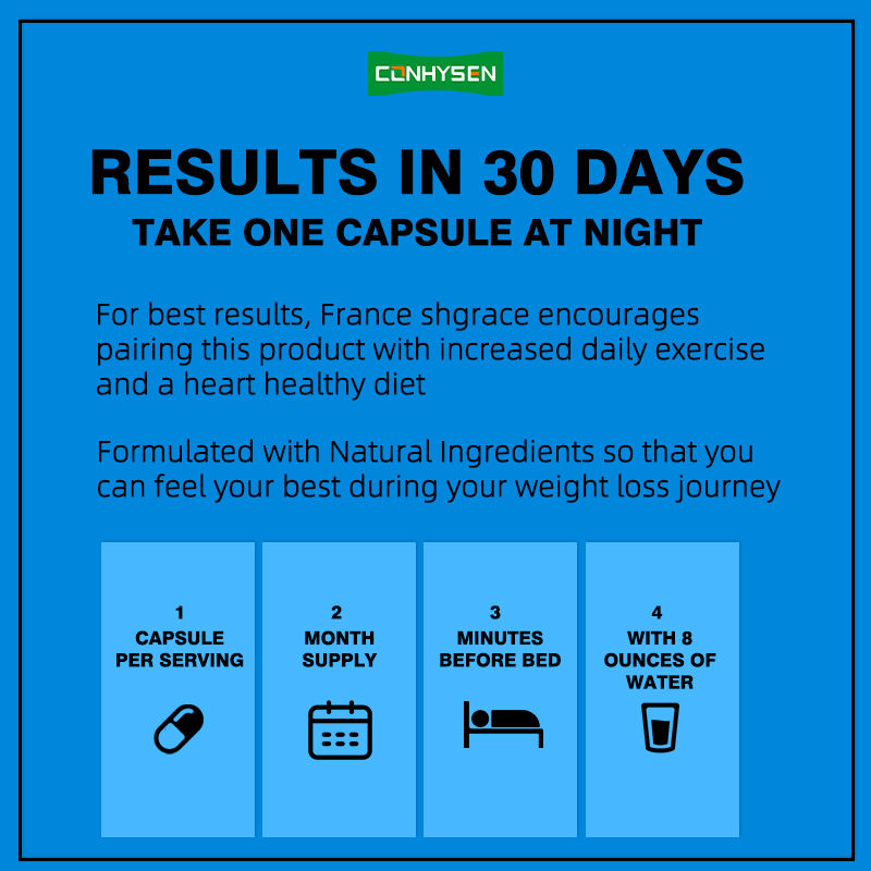 อาหารเสริมลดความอ้วนสําหรับผู้หญิง คืนเวลา แคปซูลเผาไขมัน สนับสนุนความสมดุลของน้ําตาลในเลือด