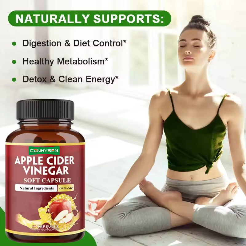โรงงานผลิต OEM/ODM Private Label Wellbody จัดหาผลิตภัณฑ์ฮาลาลจากธรรมชาติออร์แกนิก KETO Apple Cider Vinegar Capsules เพื่อรูปร่างของร่างกาย