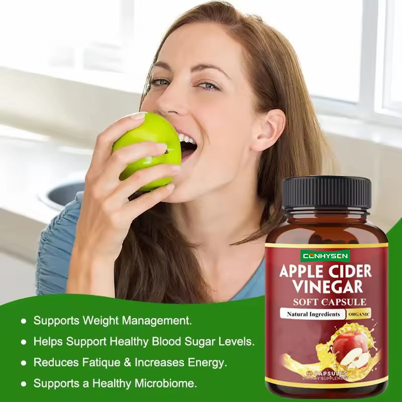 โรงงานผลิต OEM/ODM Private Label Wellbody จัดหาผลิตภัณฑ์ฮาลาลจากธรรมชาติออร์แกนิก KETO Apple Cider Vinegar Capsules เพื่อรูปร่างของร่างกาย