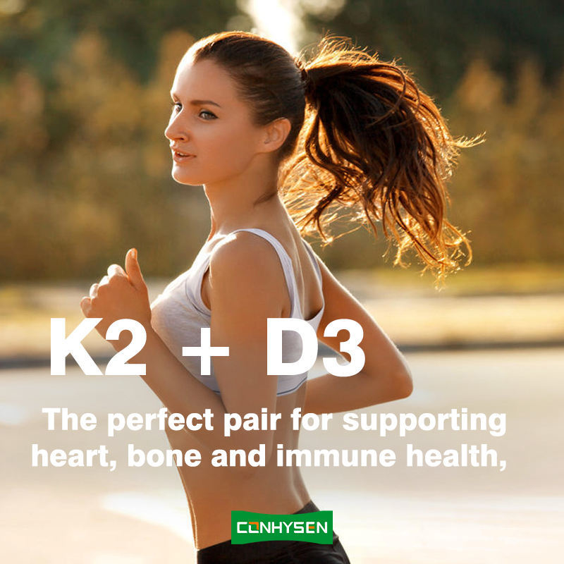 แคปซูลวิตามิน K2 D3 แบบกำหนดเอง 2-in-1 สนับสนุนแคปซูลช่วยเสริมสุขภาพหัวใจ กระดูก และภูมิคุ้มกัน