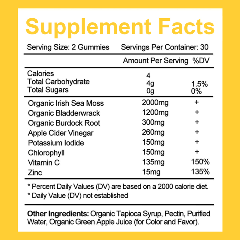 กัมมี่สาหร่ายทะเล 8-in-1 เสริมภูมิคุ้มกันและไทรอยด์ ปรับแต่งจากโรงงาน