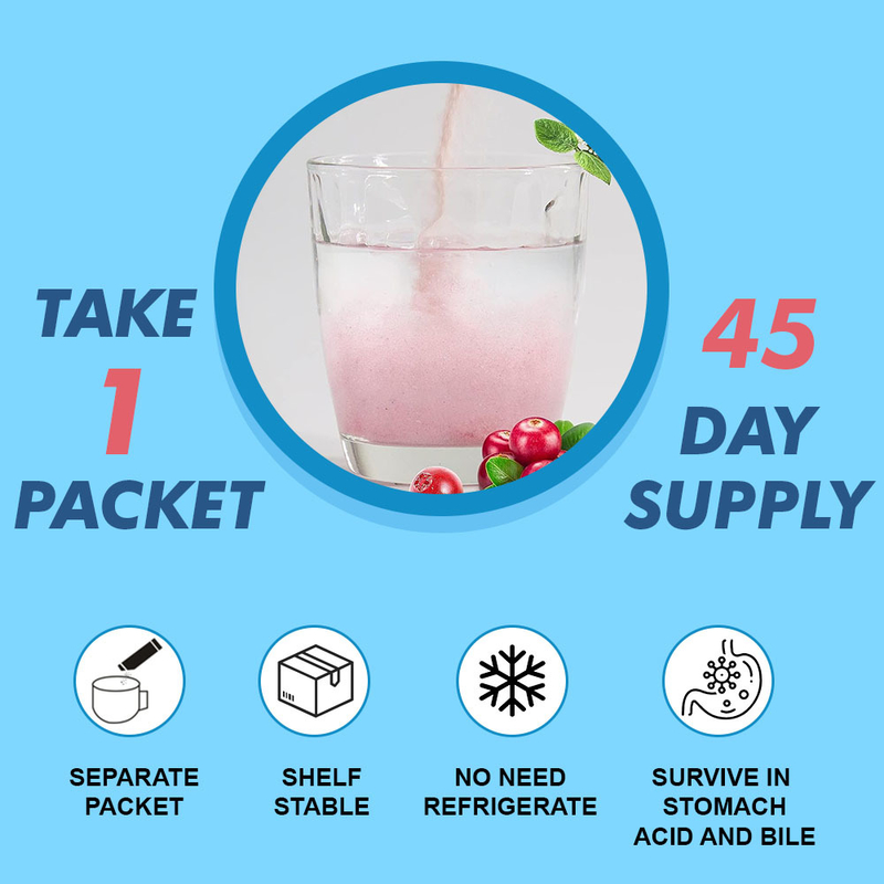ผงโปรไบโอติก 4-in-1 Probiotics ระดับโปร D-Mannose แบรนด์ที่กำหนดเอง รักษาสมดุล pH