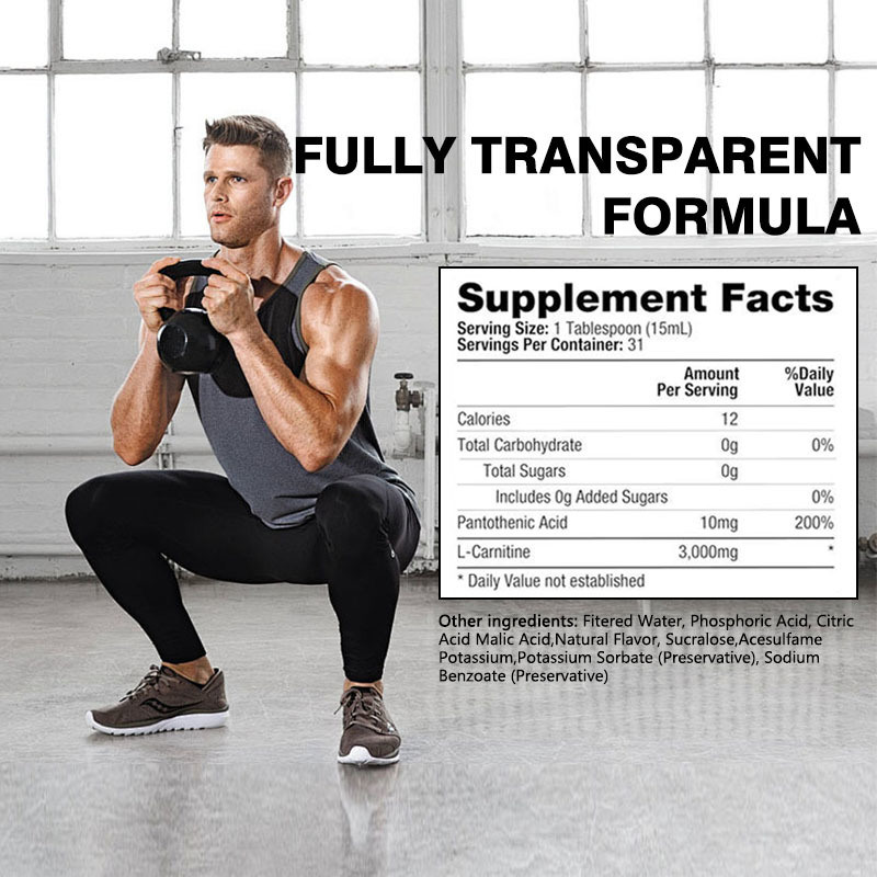 การปรับแต่งแบบขายส่ง L-Carnitine Liquid Shots ส่งเสริมการเผาผลาญไขมันและการผลิตพลังงาน