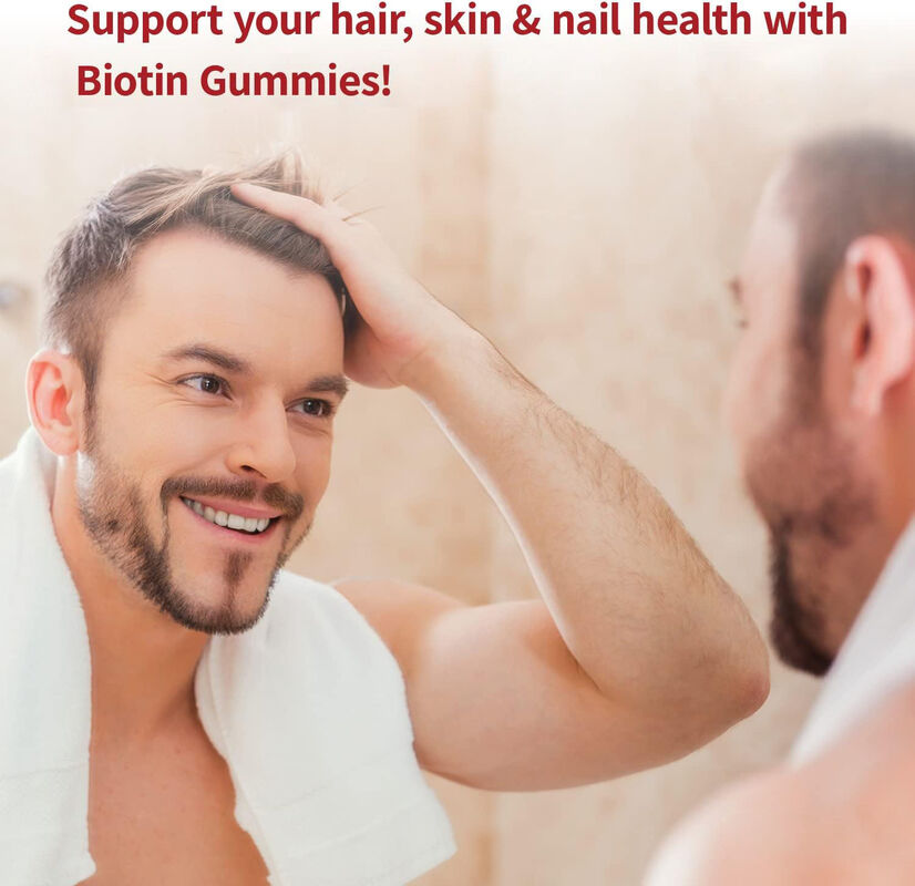 ขายปลีก วีแกน บิโอติน กัมมี่ วิตามิน มินเรอรัลซับซ้อน สําหรับผม ผิวหนัง เล็บ สุขภาพ ส่งเสริมการผลิตเคราตินสําหรับผู้ใหญ่ วัยรุ่น