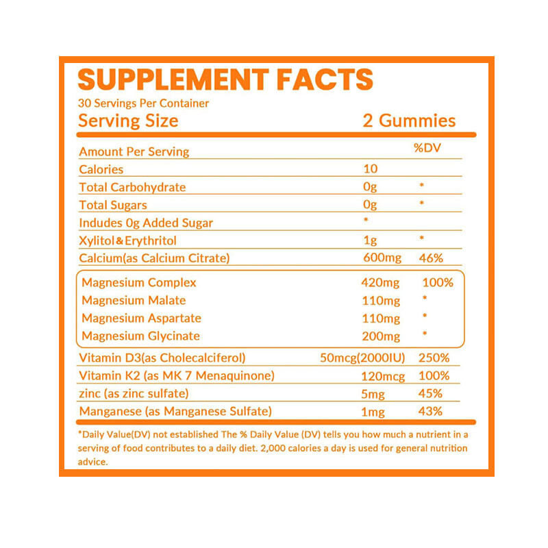 OEM สินค้าอินทรีย์ ผักรสผักรส หมักยํา อาหารมังสวิกาน์ ไม่มีน้ําตาล แคลเซียม เหล็ก ซิงก์ เซเลนियम วิตามิน D3 K2 สําหรับผู้ใหญ่ ผู้ชาย ผู้หญิง