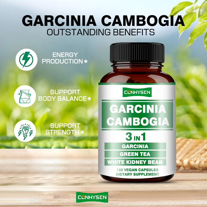 OEM Garcinia Cambogia แคปซูลสําหรับการผลิตพลังงาน สนับสนุนความสมดุลของร่างกาย แคปซูลใยอาหาร ลดน้ําหนัก