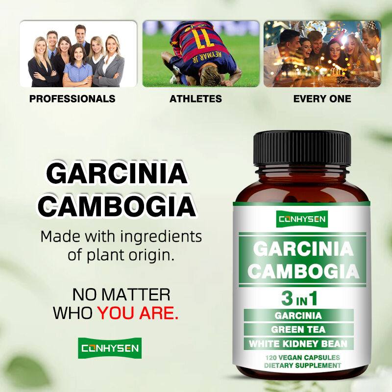 OEM Garcinia Cambogia แคปซูลสําหรับการผลิตพลังงาน สนับสนุนความสมดุลของร่างกาย แคปซูลใยอาหาร ลดน้ําหนัก