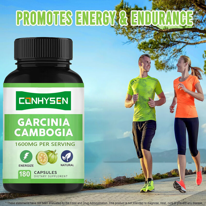 อาหารเสริมคุณภาพสูง Garcinia Cambogia Pure Capsules ส่งเสริมพลังงานและความทนทาน อาหารเสริมธรรมชาติ