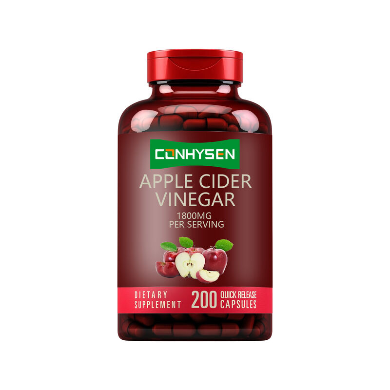 ผลิตภัณฑ์เสริมอาหาร ACV แบบ OEM/ODM ช่วยย่อยอาหารและดีท็อกซ์ ควบคุมน้ำหนัก แอปเปิ้ลไซเดอร์ วีเนการ์ แคปซูลสำหรับผู้ชาย ผู้หญิง