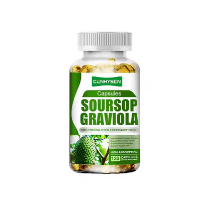 Soursop Graviola Soft Gels รองรับระบบทางเดินหายใจ อาหารเสริมจากพืช