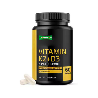 การสนับสนุนหัวใจและหลอดเลือด อาหารเสริมแคลเซียม วิตามิน K2 D3 แคปซูล OEM ODM