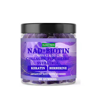 ยางยาง NAD Biotin ด้วยวิตามินหลากหลาย ลดริ้วรอยและเส้น Fine
