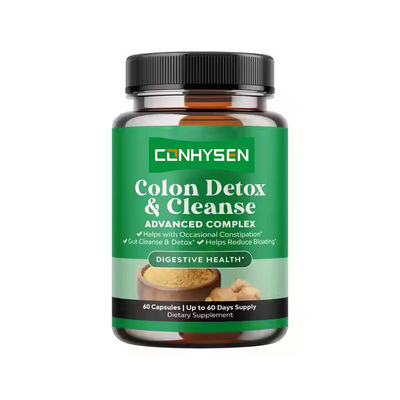OEM คอลออน Detox ทําความสะอาด แคปซูลสนับสนุน Detox การย่อยอาหารสําหรับการเผาผลาญไขมัน