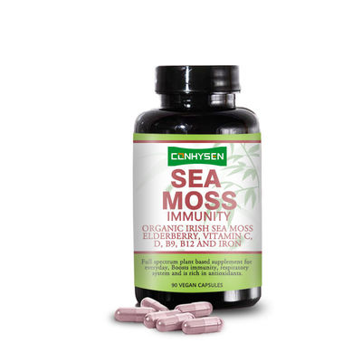 สูตรเฉพาะ 7-in-1 เสริมสร้างระบบทางเดินหายใจจากโรงงานผลิต Sea Moss Capsules 90 แคปซูล