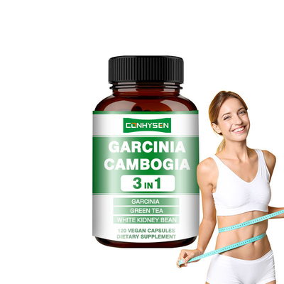 แคปซูล Garcinia Cambogia วีแกน 3-in-1 สนับสนุนการจัดการน้ำหนัก