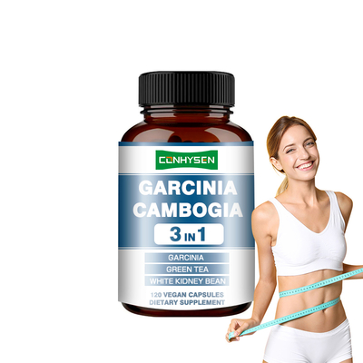 แคปซูล Garcinia Cambogia แบบกำหนดเองระดับพรีเมียม พร้อมสารสกัดจากถั่วขาวเพื่อการผลิตพลังงาน
