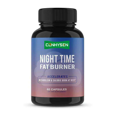 OEM Night Time Fat Burner คาร์บแบล็คเกอร์การเผาผลาญกระตุ้นการเผาผลาญ หน่วงความอยากอาหารสําหรับผู้ชายและผู้หญิง Night Time Fat Burner Capsule