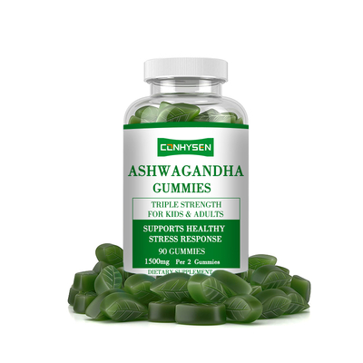 กัมมี่ Ashwagandha เพื่อการทำงานของสมอง อายุการเก็บรักษา 18 เดือน