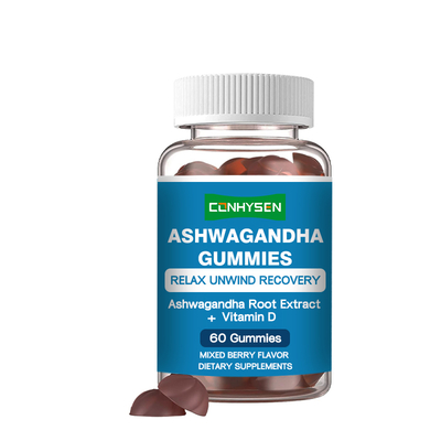 กัมมี่ Ashwagandha ผสมวิตามิน D3 เพื่อการเติบโตของกล้ามเนื้อ อายุการเก็บรักษา 18 เดือน