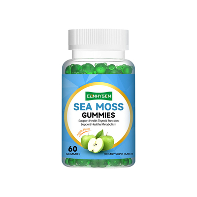 ขายปลีก Custom Sea Moss Gummies Apple Taste สนับสนุนการเผาผลาญของร่างกายที่ดี