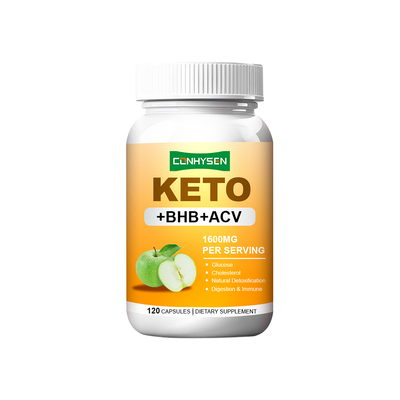 แคปซูลคีโตพร้อม BHB ACV 1600mg ผลิตโดยตรงจากโรงงาน ช่วยเรื่องการย่อยอาหารและเสริมภูมิคุ้มกัน